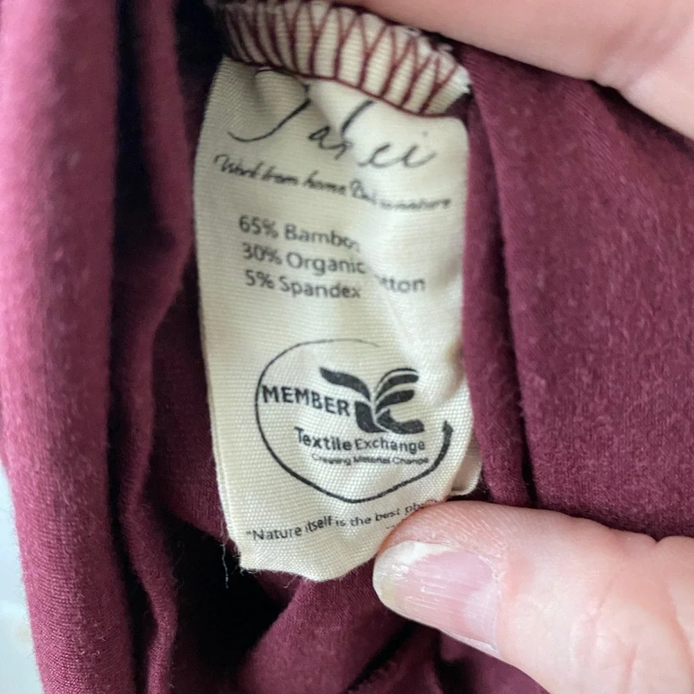 Takei S Cottage Maroon‎ Maxi Skirt Bamboo Organic Cotton Stretch Sustainable Eco